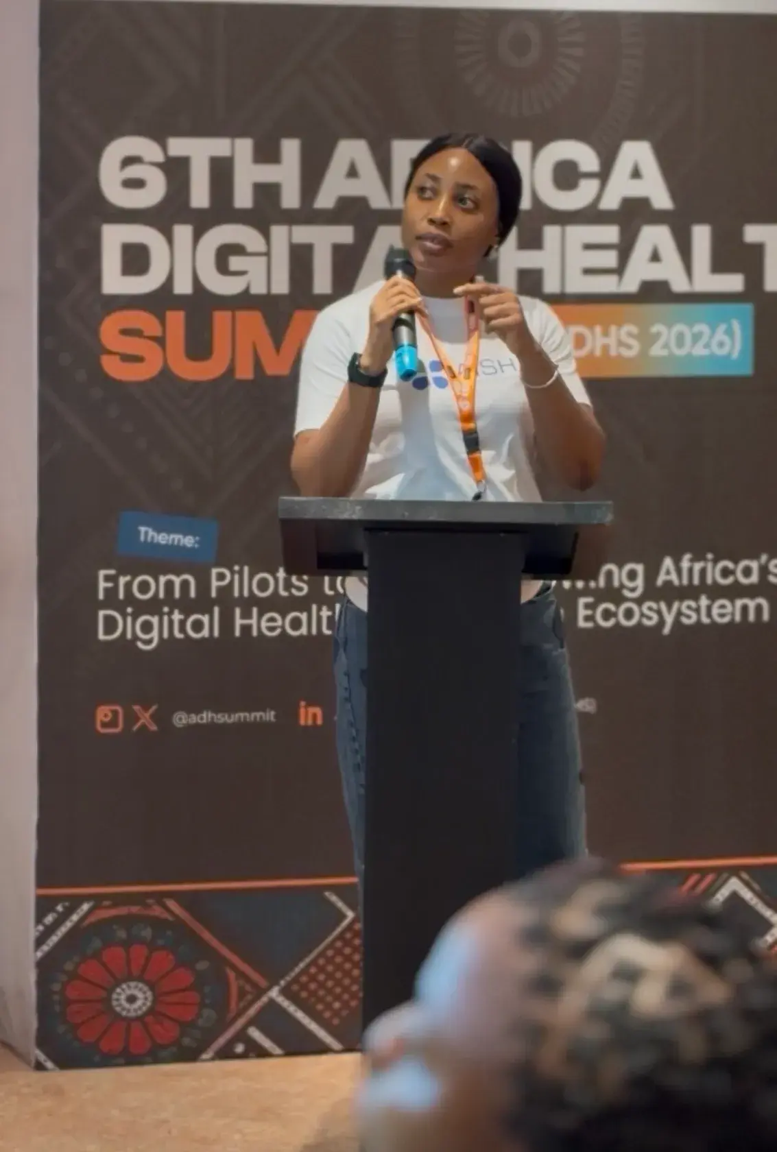The AISHA team on stage at the 6th Africa Digital Health Summit
